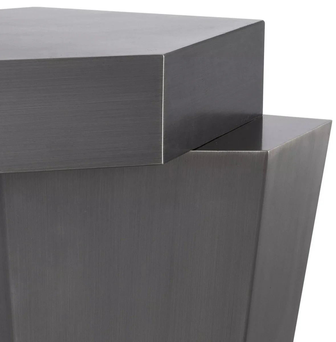 Casa Padrino mesa de centro de dise?o gris 82 x 52 x A. 45 cm - Mesa de sal¨®n con acabado cepillado - Muebles de Sal¨®n - Calidad de Lujo