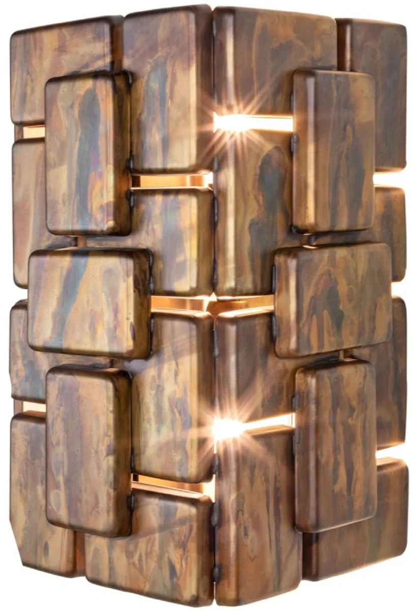 Casa Padrino lámpara de pared de diseño latón oxidado 25 x 21 x A. 36 cm - Colección de Lujo