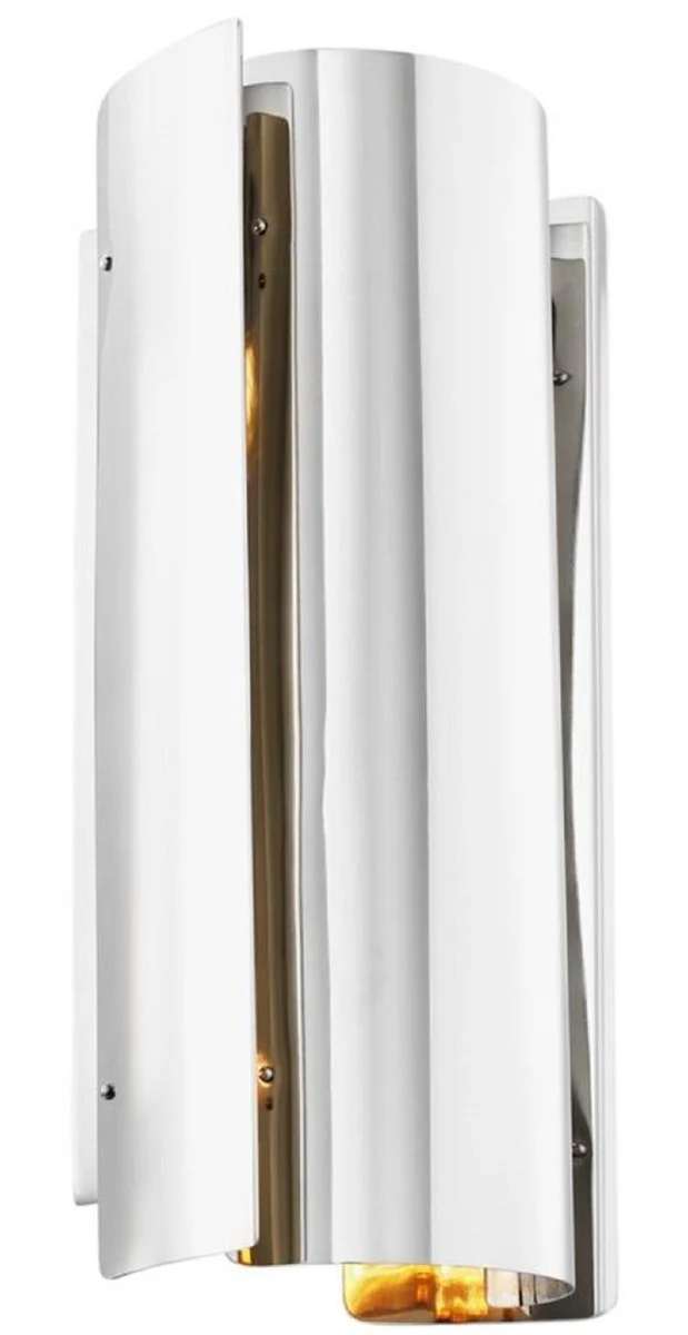 Casa Padrino lámpara de pared de metal de lujo plata 16,5 x 12 x H. 31,8 cm - Lámpara de Diseño