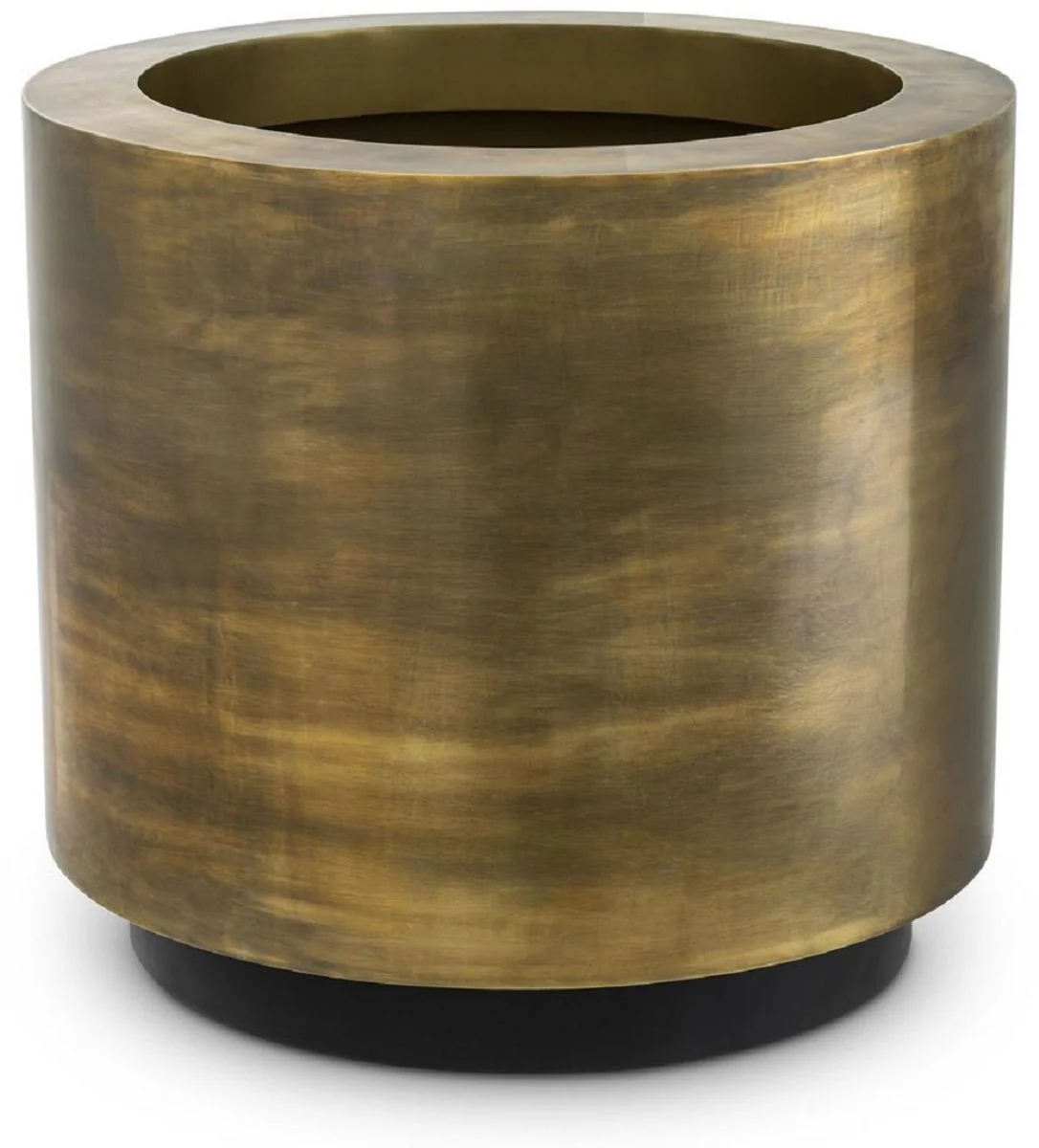 Casa Padrino maceta de lujo lat¨®n vintage ? 59,5 x A. 54,5 cm - Maceta redondo de acero inoxidable - Accesorios de Decoraci¨®n de Sal¨®n - Colecci¨®n de Lujo