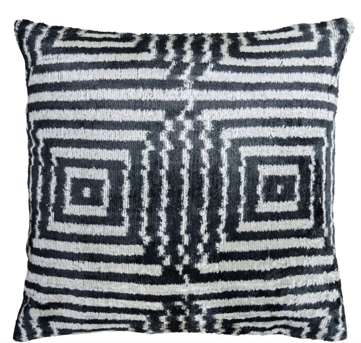 Casa Padrino cojín de lujo mod2 negro / blanco 40 x 40 cm - Accesorios de Decoración de la Sala de Estar