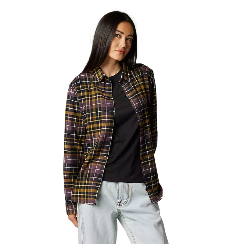 Womens Foxlover Stretch Flannel Shirt