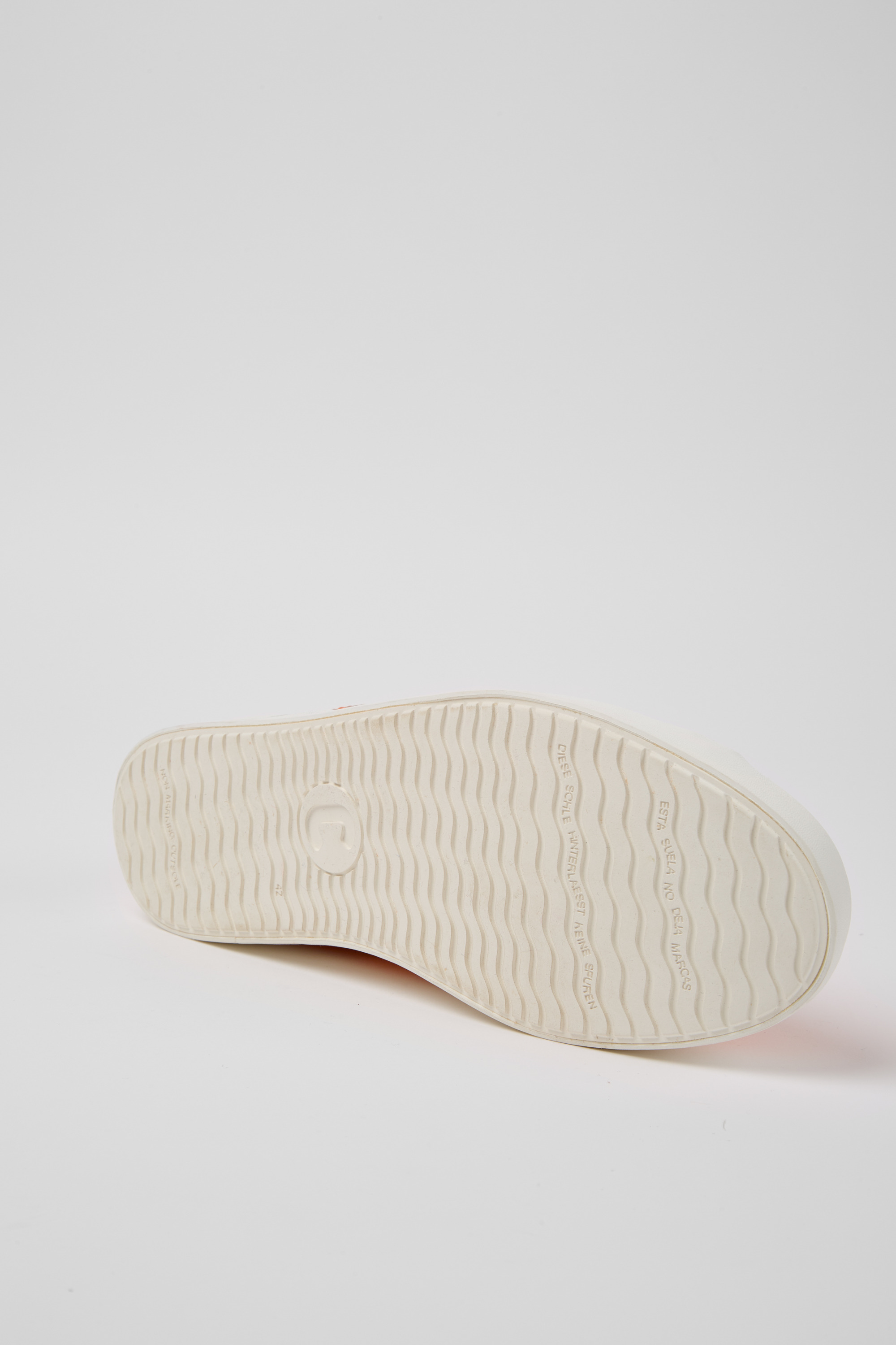 Imar - Orange leather sneakers for men