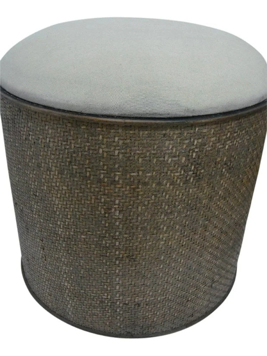 Casa Padrino Country Style Seat Block Set of 3 Dark Brown / Beige - Handmade Seat Blocks with Storage Space and Padded Seating Surfaces