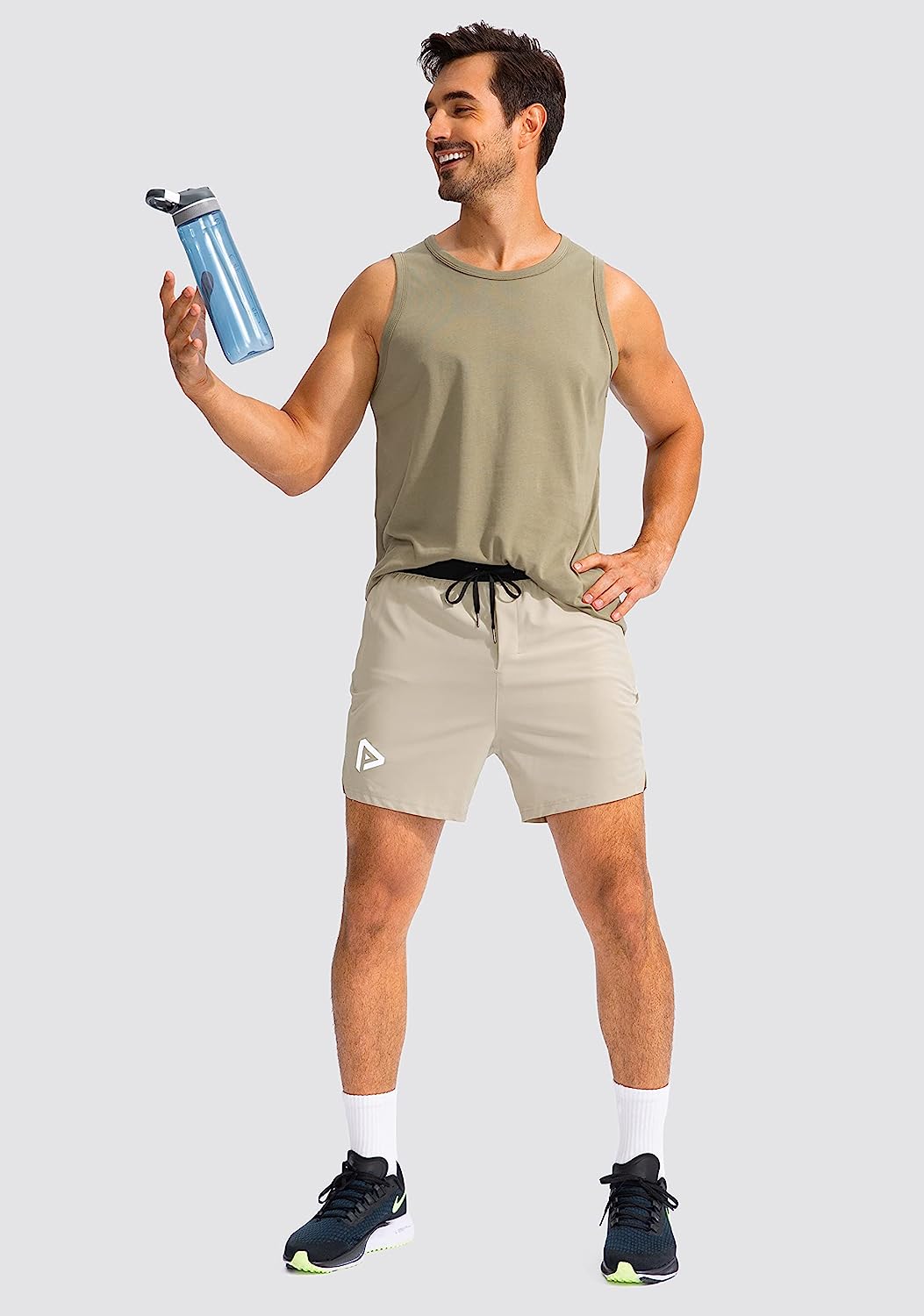 Men's Workout Running Shorts 5 Inch Lightweight Quick Dry Soccer Gym Athletic Shorts for Men with 3 Pockets