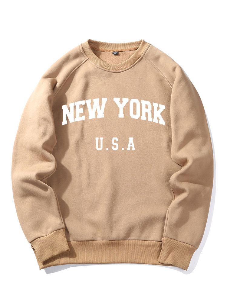 New York Letter Print Sweatshirt