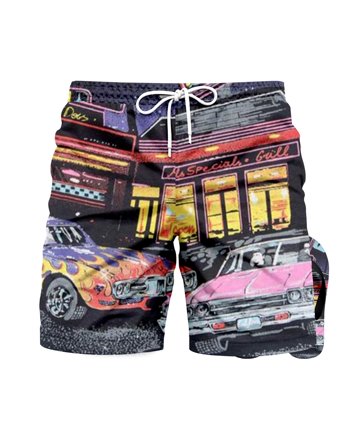 Suitmens Men's Spring Classic Car Shirt Three-Piece Set 074