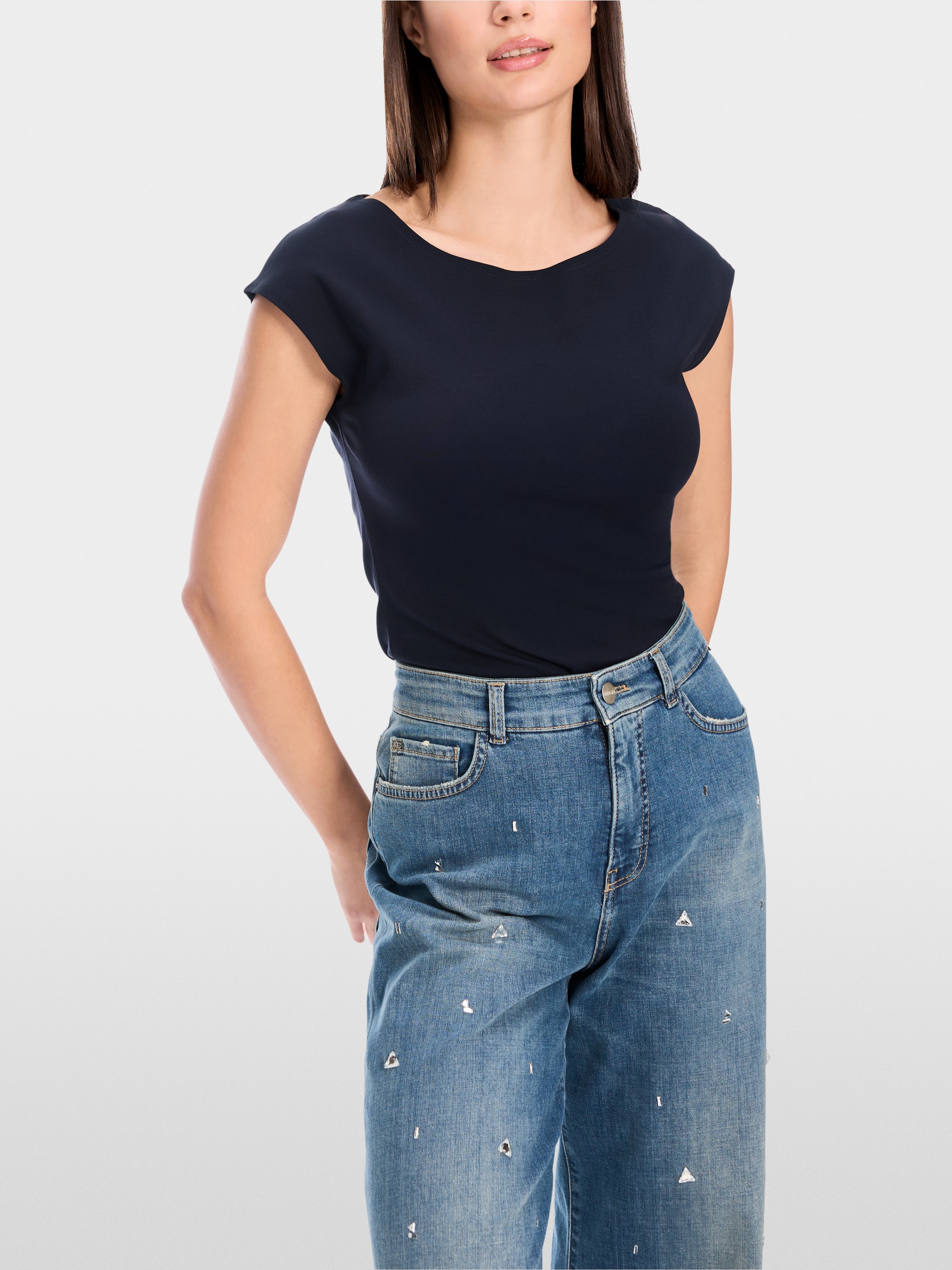 Marc-Cain Basic top with a wide neckline