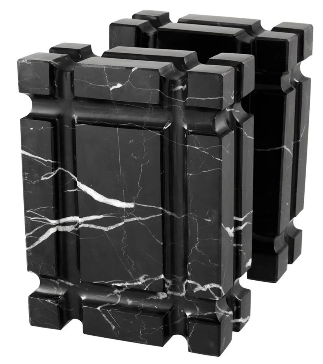 Casa Padrino libro de mármol conjunto con base de negro 2 - accesorios para el cuarto la sala de estar de lujo