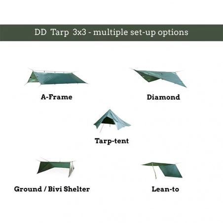 DD Hammocks Superlight Tarp 3x2,9 - Marrón coyote - Toldo Bushcraft