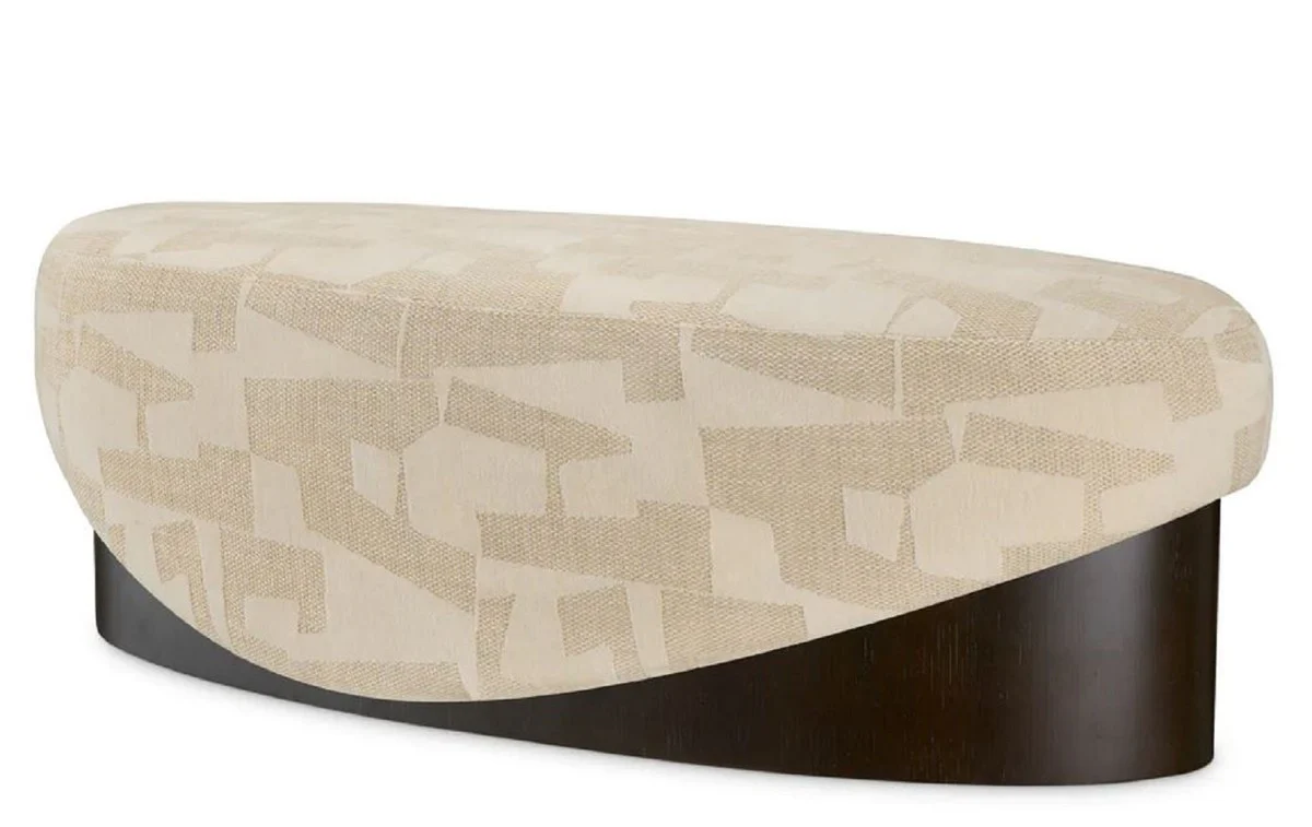 Casa Padrino banco de lujo arena / negro 140 cm - Muebles de hotel