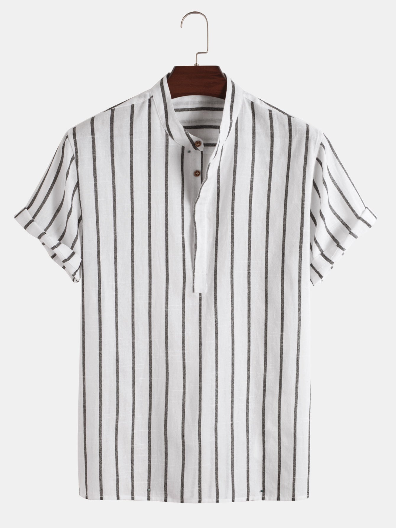Classic Stripes Short Sleeve Henley Shirts