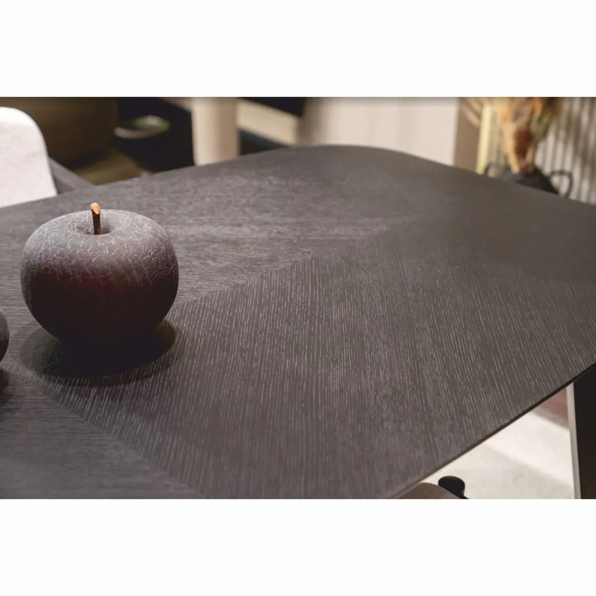 Casa Padrino mesa de comedor de lujo de madera maciza negro 220 cm - Muebles de comedor