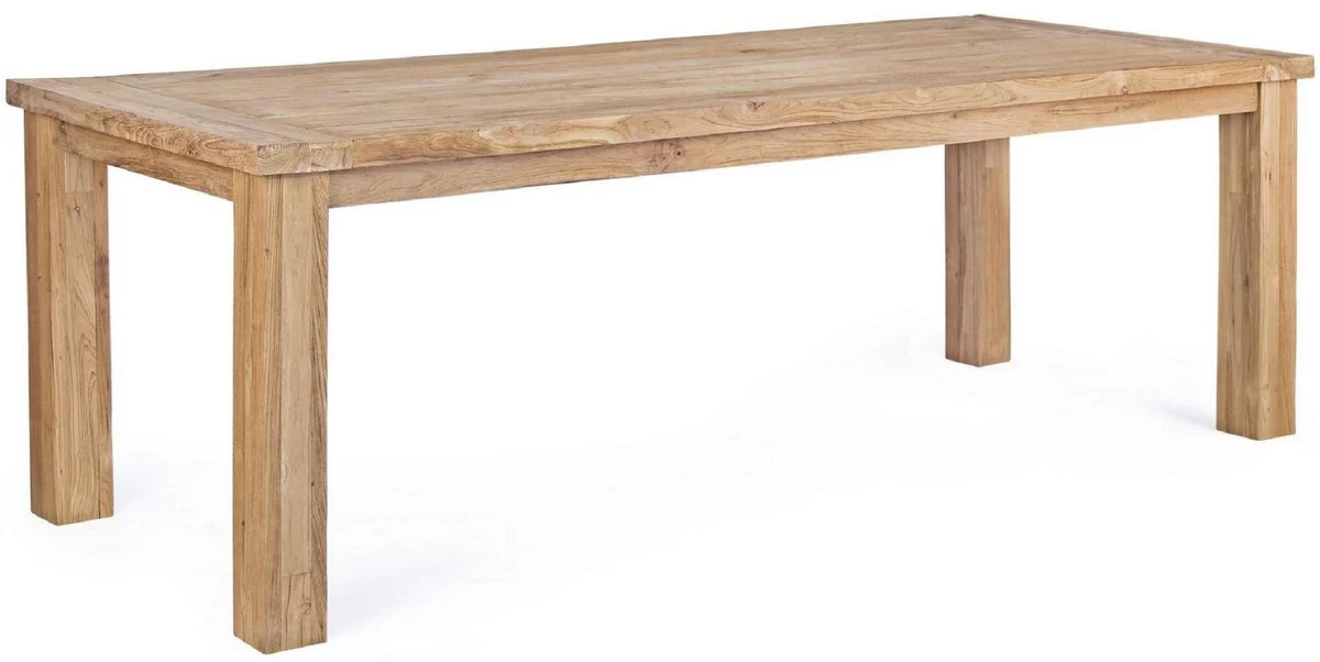 Casa Padrino mesa de jard¨ªn de lujo natural 240 x 100 x A. 77 cm - Mesa de jard¨ªn rectangular de teca reciclada - Muebles de jard¨ªn de teca - Muebles de jard¨ªn de lujo