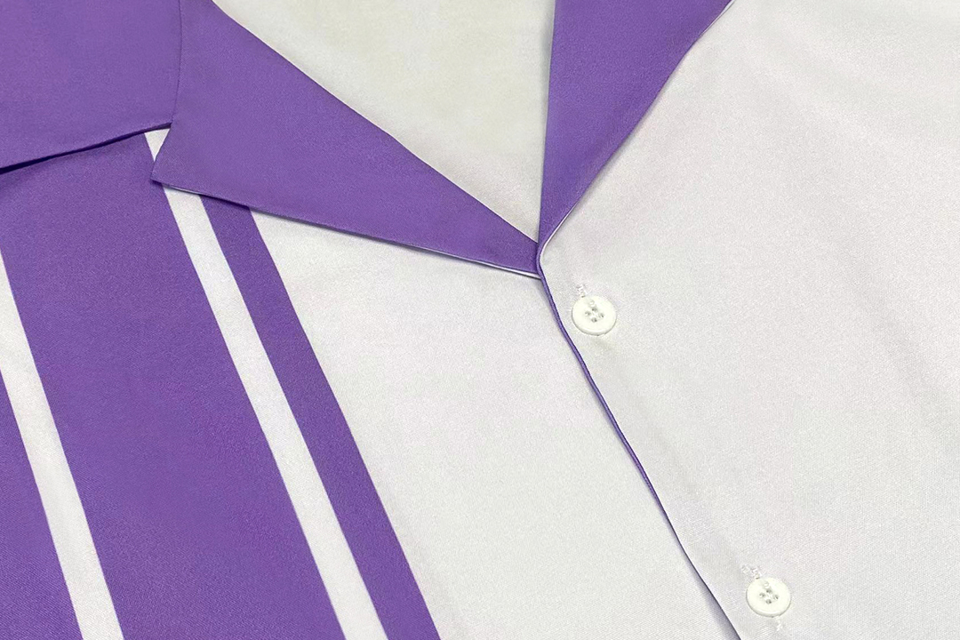 Purple Panel Print Short Sleeve Walking Suit