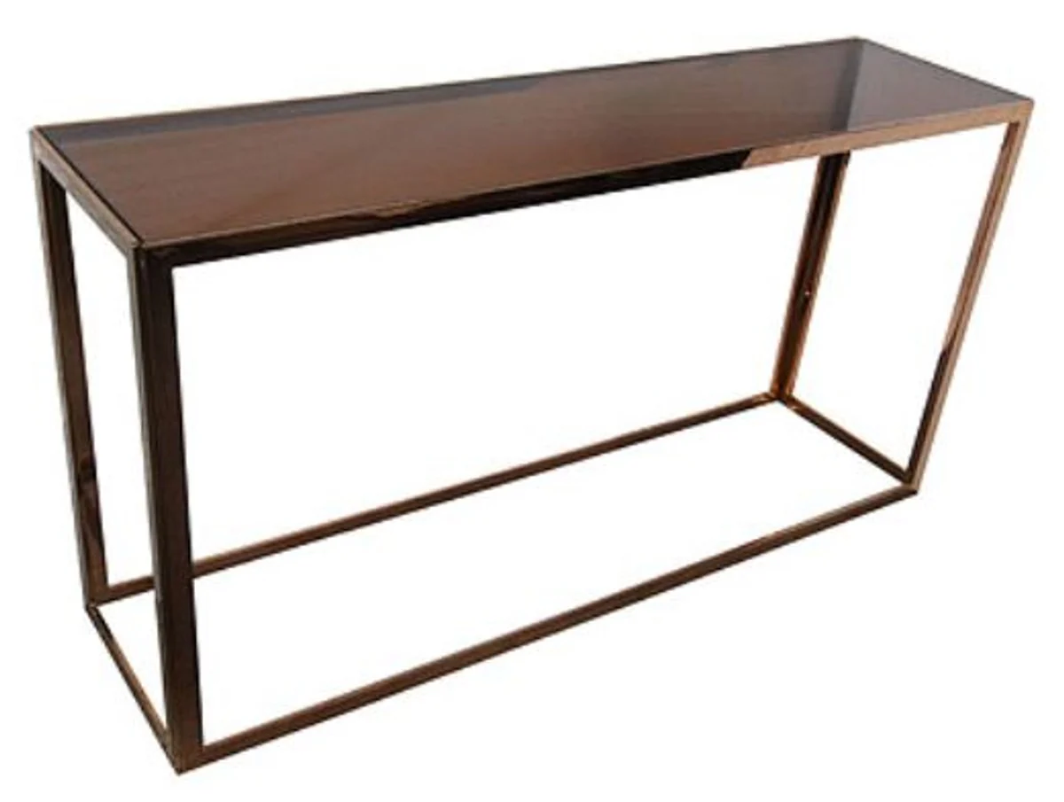 Casa Padrino consola de lujo oro rosa / negro 150 x 40 x H. 78 cm - Muebles de Sal¨®n