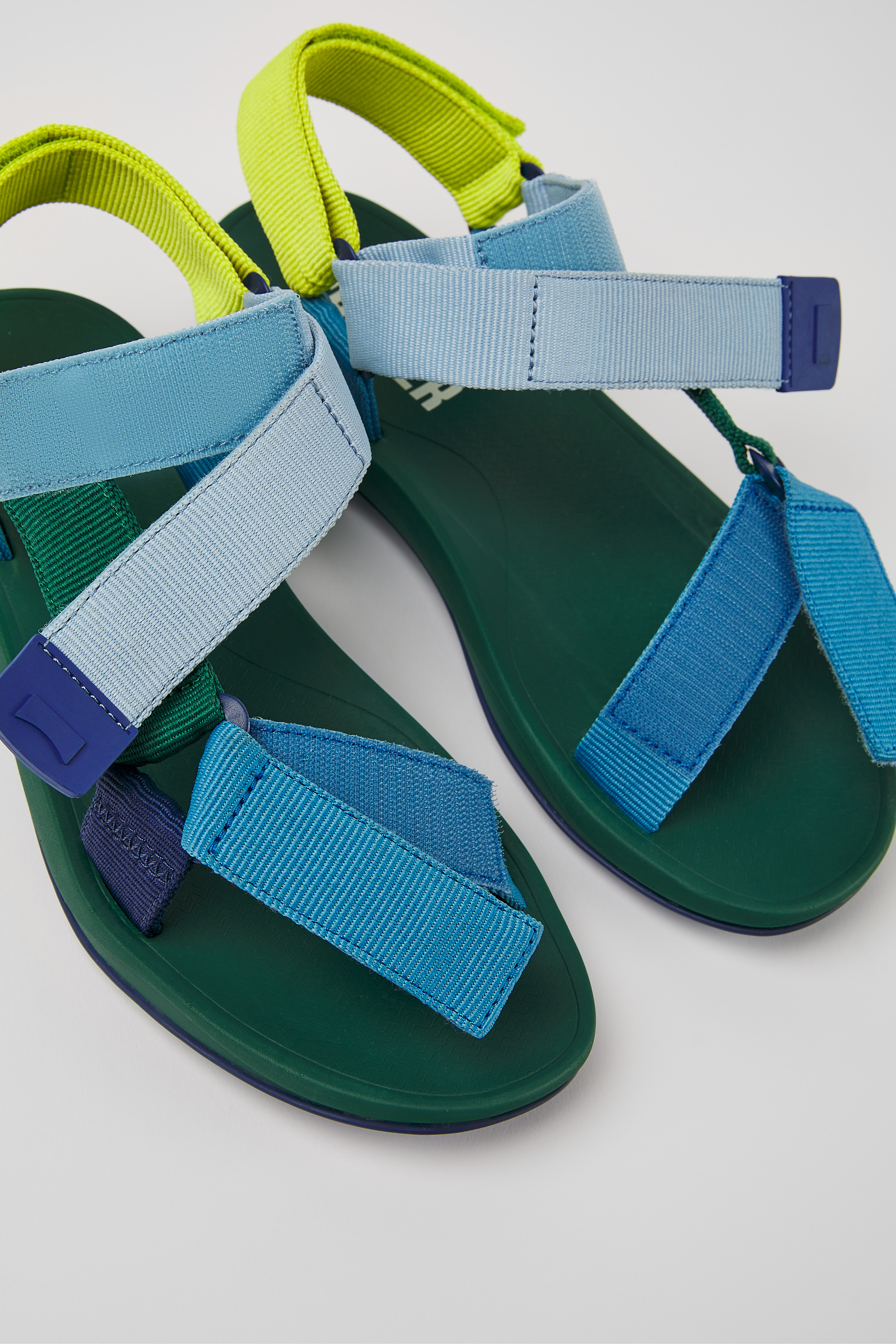 Match - Multicolored textile sandals for men
