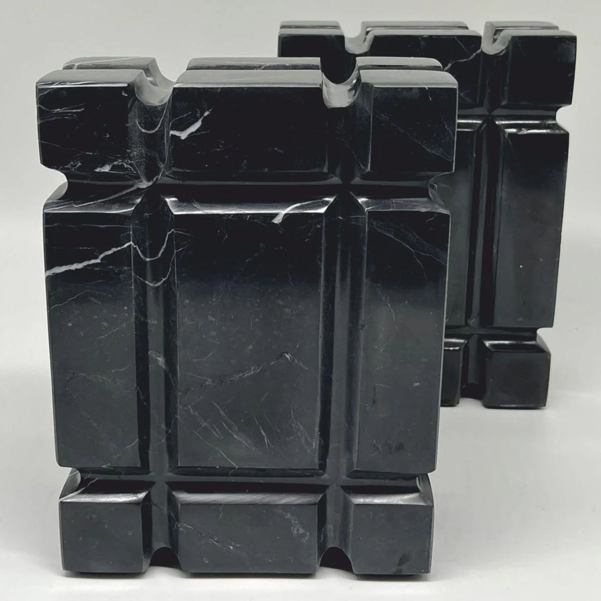 Casa Padrino conjunto de sujetalibros decorativos de m¨¢rmol de lujo negro - Accesorios decorativos