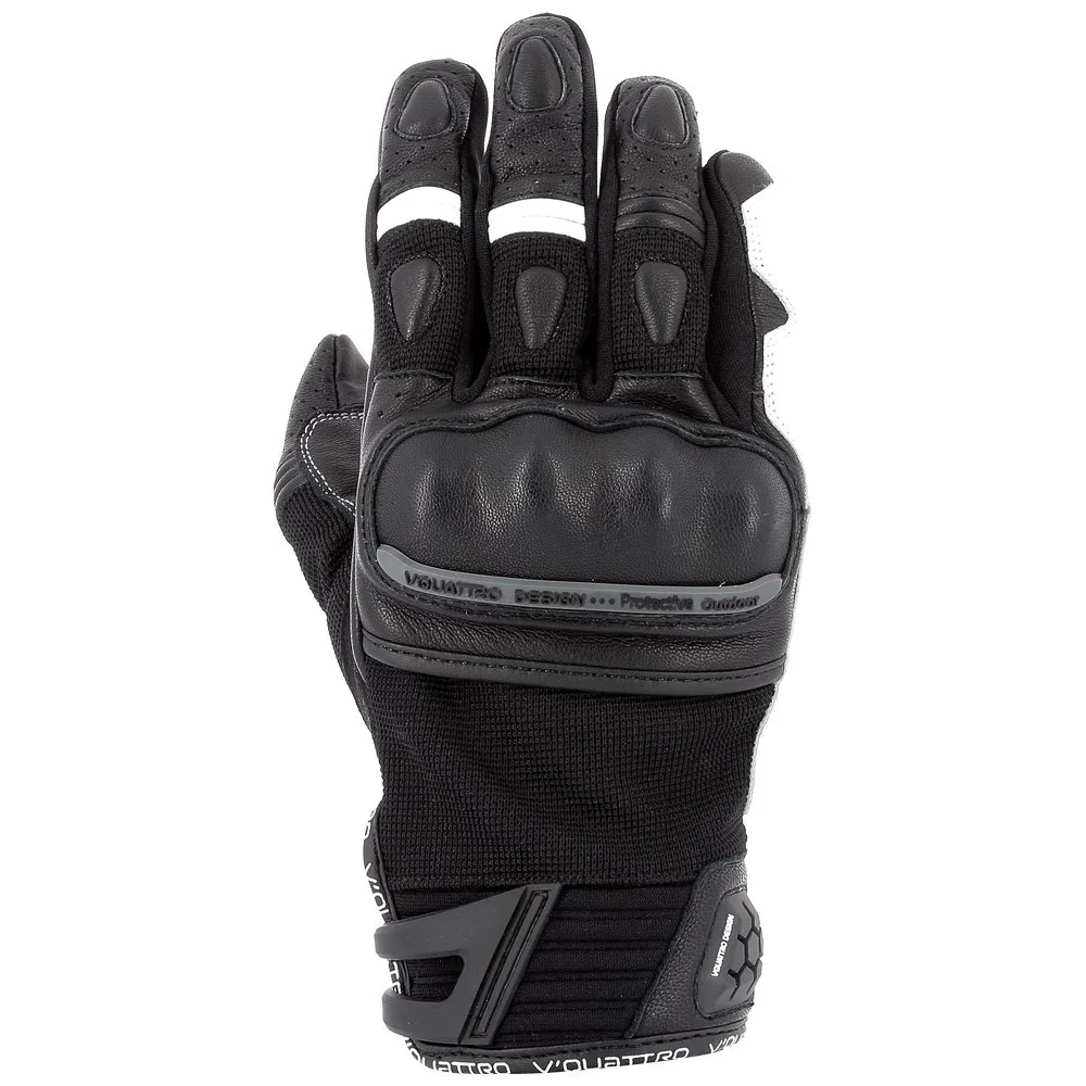 GUANTES VERANO VQUATTRO ROAD STAR - NEGRO / BLANCO