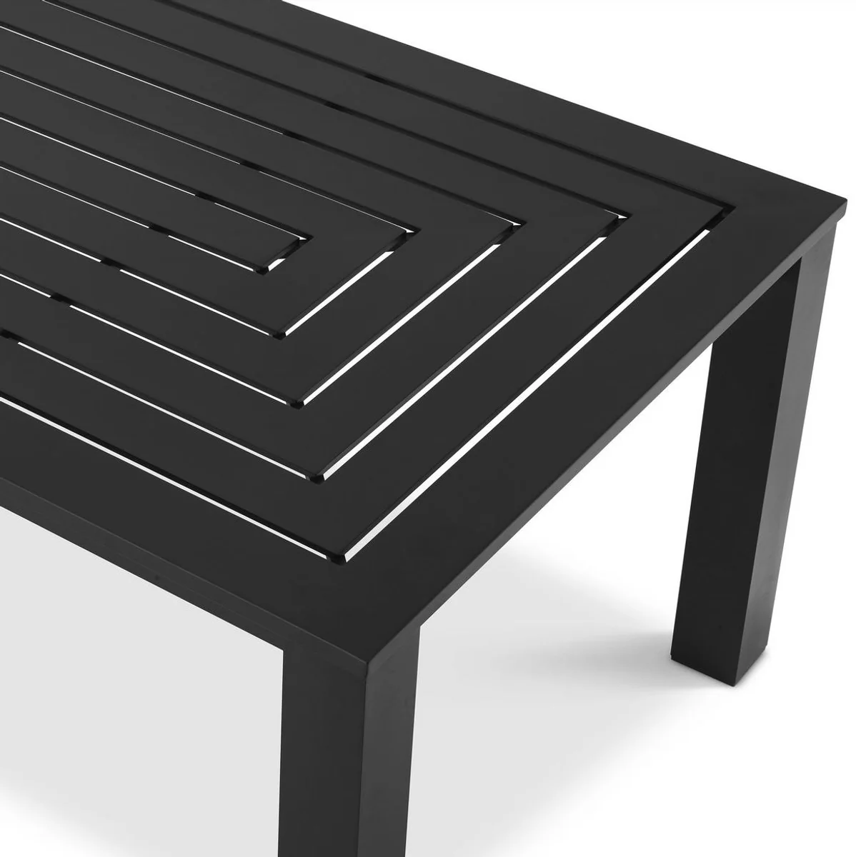 Casa Padrino mesa de comedor de lujo negro 240 x 105 x A. 74,5 cm - Mesa de aluminio resistente a la intemperie - Mesa de Jardín - Mesa de Terraza - Muebles de Jardín - Muebles de Terraza
