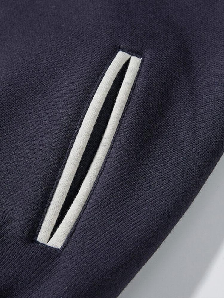 Contrast Baseball Jacket & Jogger Pants