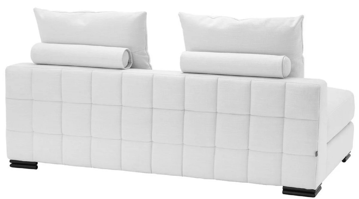 Casa Padrino sof¨¢ de lujo blanco / negro 182 x 108 x A. 90 cm - Sof¨¢ de sal¨®n extensible con almohadas - Muebles de Lujo