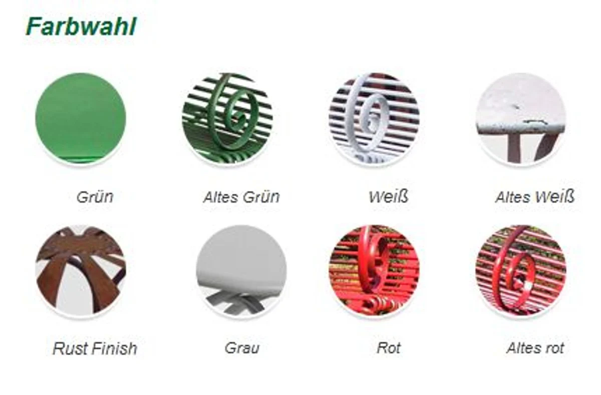 Casa Padrino mesa de jardín de hierro forjado - diferentes colores - Ø115 cm x 75 cm - muebles de jardín de lujo