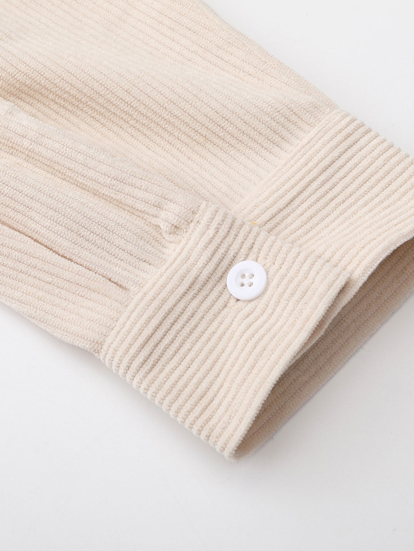 Corduroy Plaid Panel Shirt