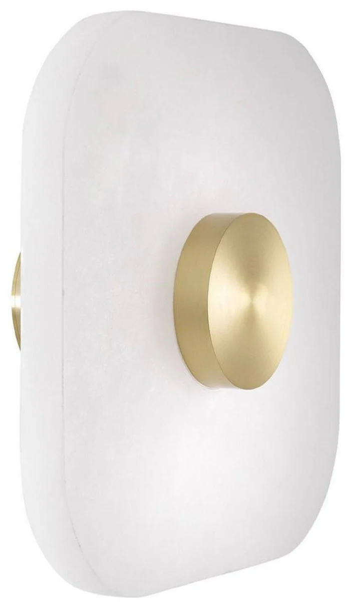 Casa Padrino l¨¢mpara de pared LED de lujo alabastro / lat¨®n brillante 28 x 10 x A. 28 cm