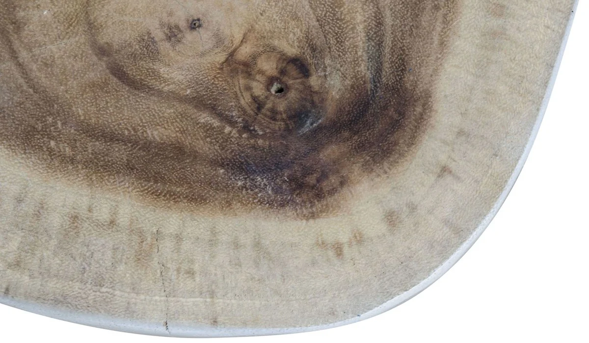 Casa Padrino taburete / mesa auxiliar de la sala blanco Ø 27 x H. 45 cm - Muebles de Lujo