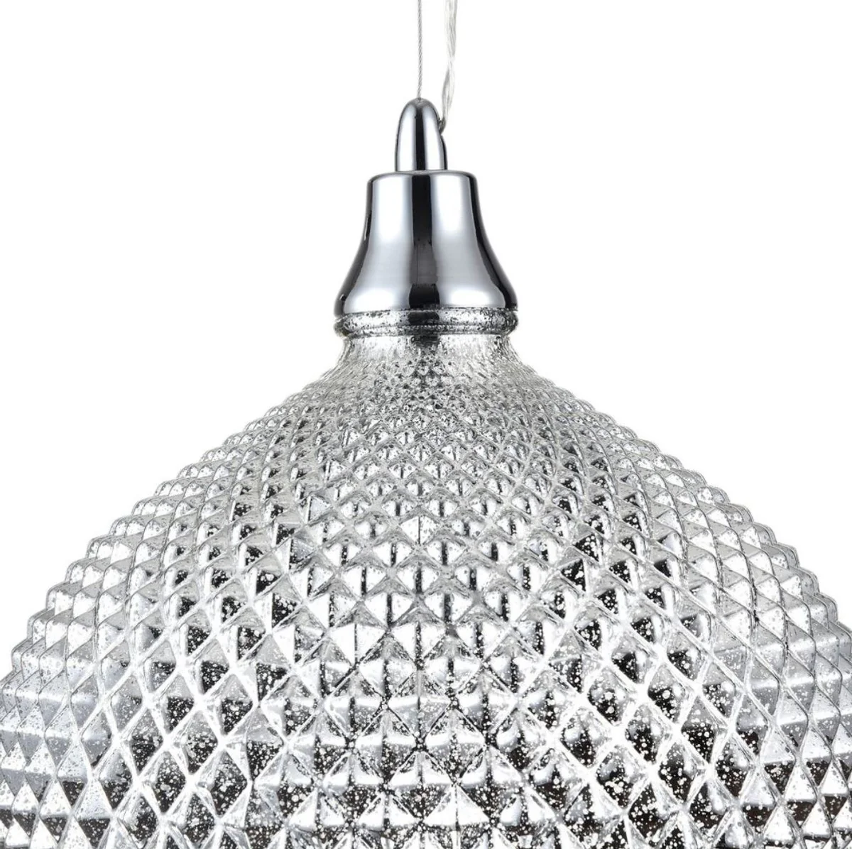 Casa Padrino lámpara colgante de lujo plata Ø 28 x H. 15,3 cm - Muebles de Salón de Lujo