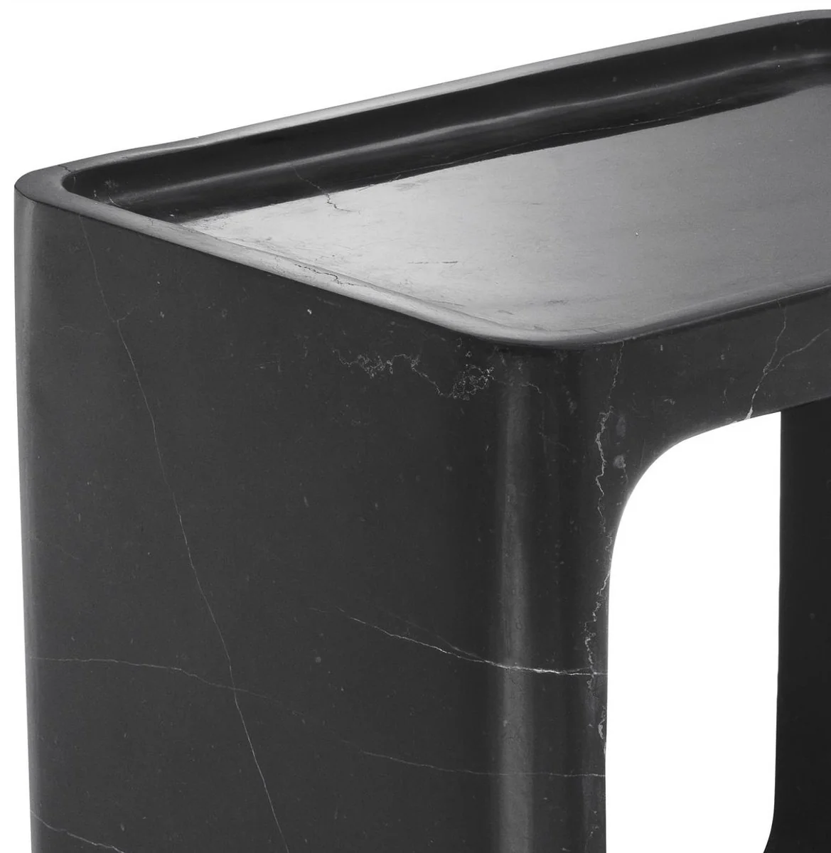 Casa Padrino mesa auxiliar de m¨¢rmol negro 42 x 30 x H. 40 cm - Muebles de Sala - Muebles de Lujo