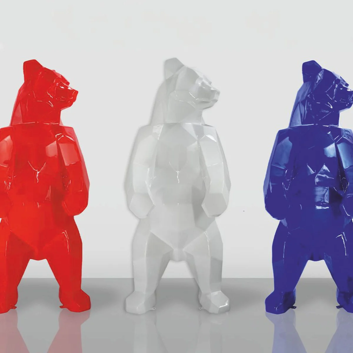 Casa Padrino escultura decorativa XXL oso rojo A. 190 cm - Figura decorativa abstracta