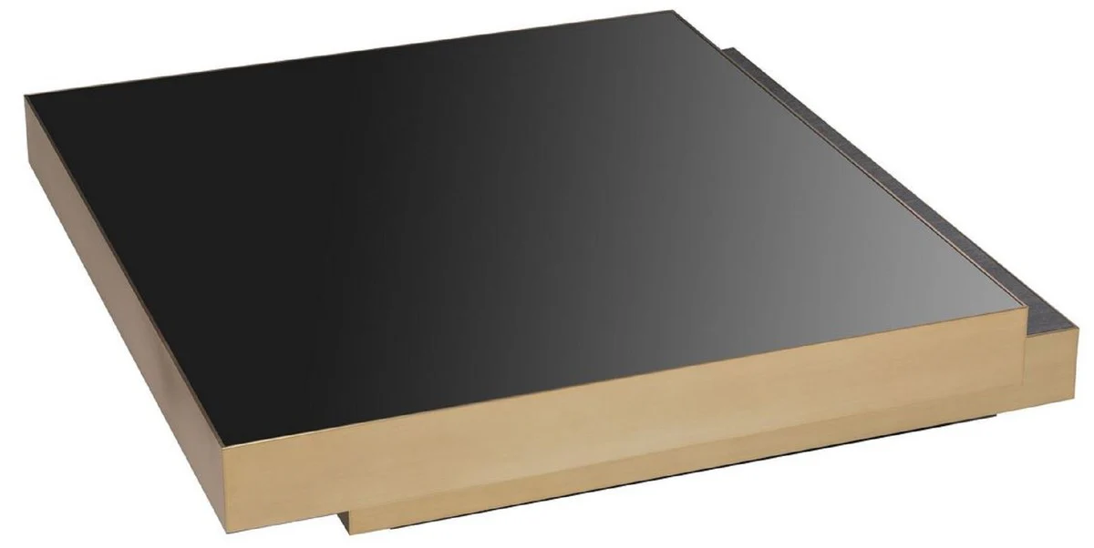 Casa Padrino mesa de centro de lujo lat¨®n / gris antracita / negro 124 x 135 x A. 32 cm - Mesa de sal¨®n moderna - Muebles de sal¨®n - Calidad de Lujo