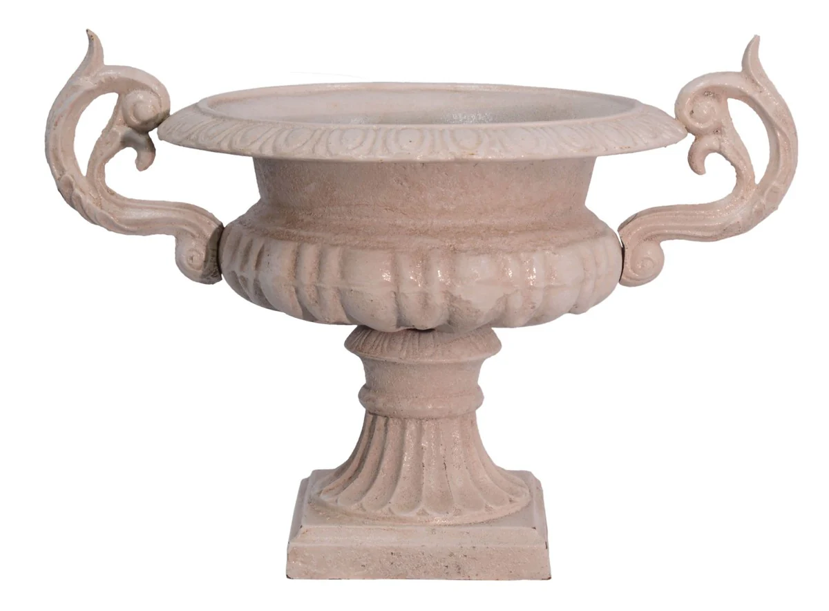 Casa Padrino Antique Style Garden Jardinera Antique White Cast Metal - Flower Pot Plant Pot