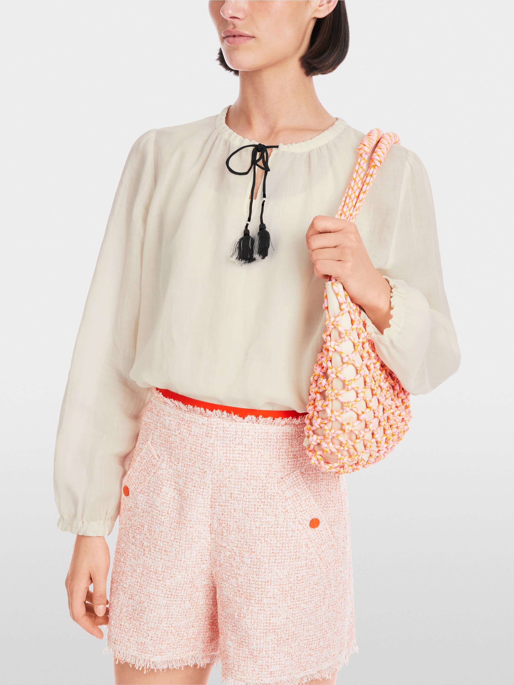 Marc-Cain Delicate blouse with tassels
