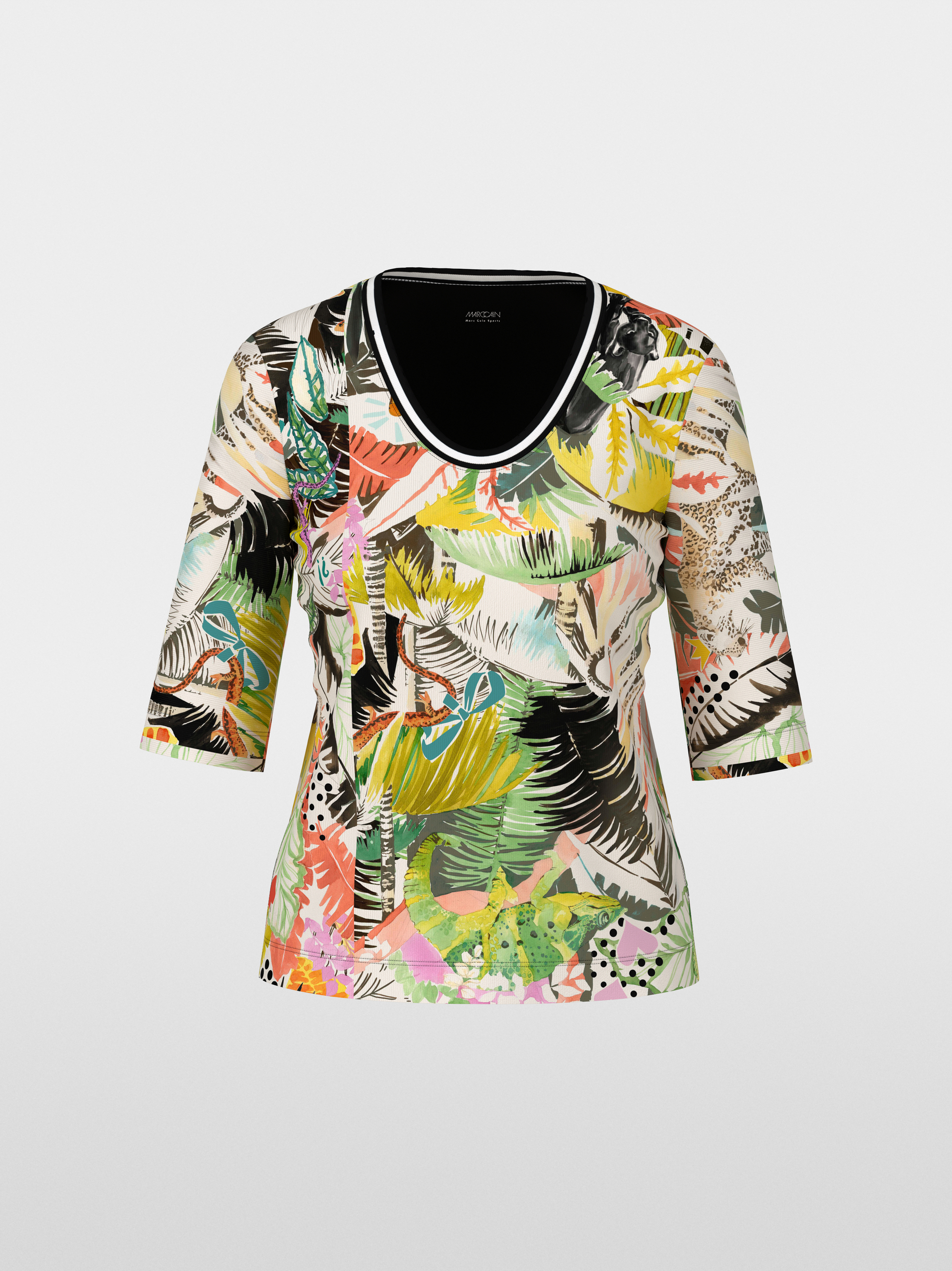 Marc-Cain Slim T-shirt with jungle print