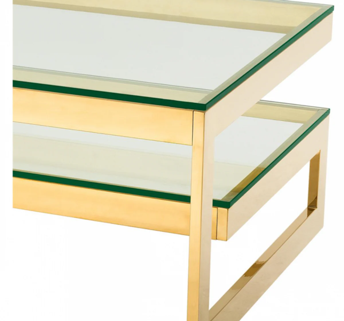 Casa Padrino Art Deco luxury coffee table gold finish - living room coffee table - Hotel Furniture