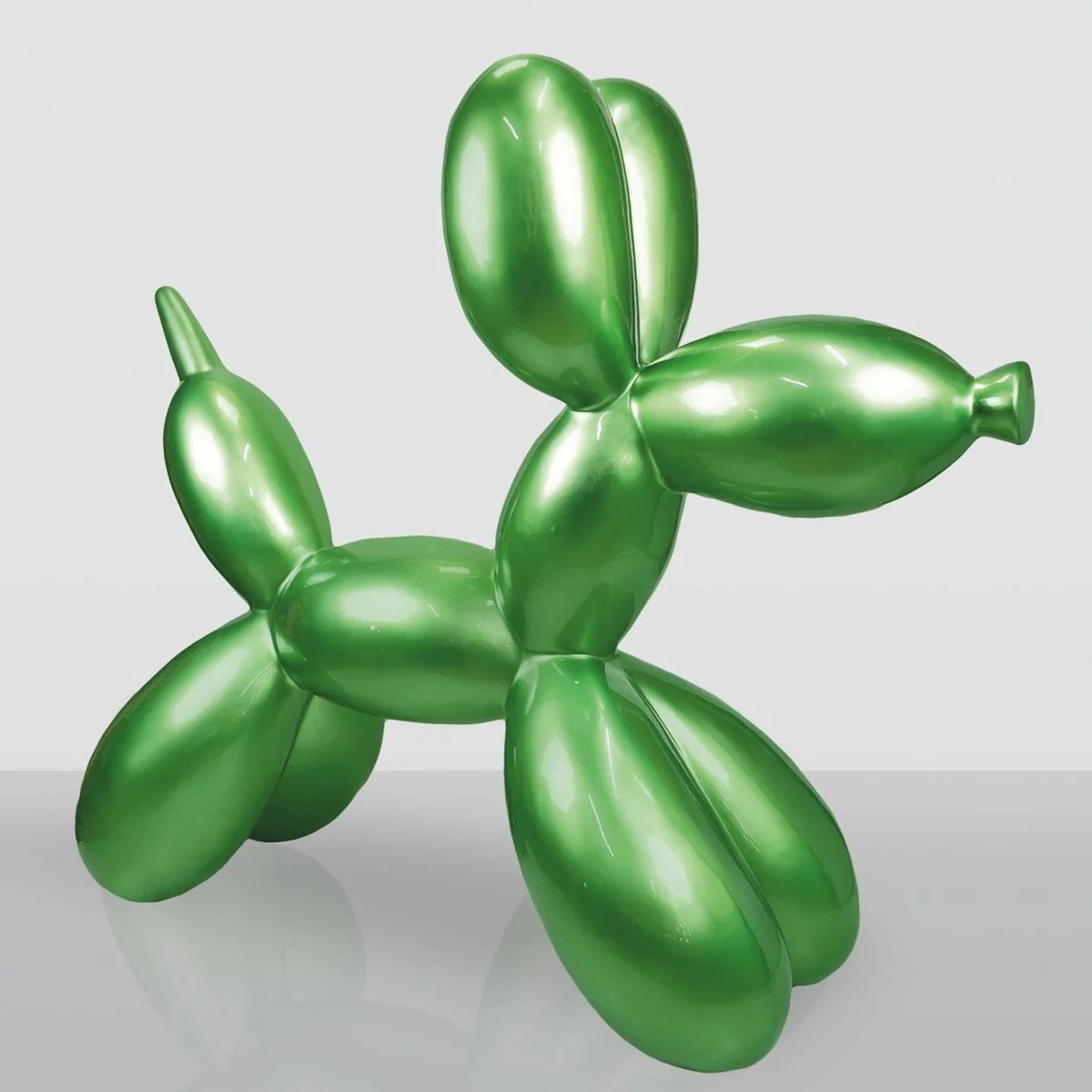 Casa Padrino escultura decorativa XXL perro globo verde met¨¢lico 210 cm - Figura gigante para jard¨ªn