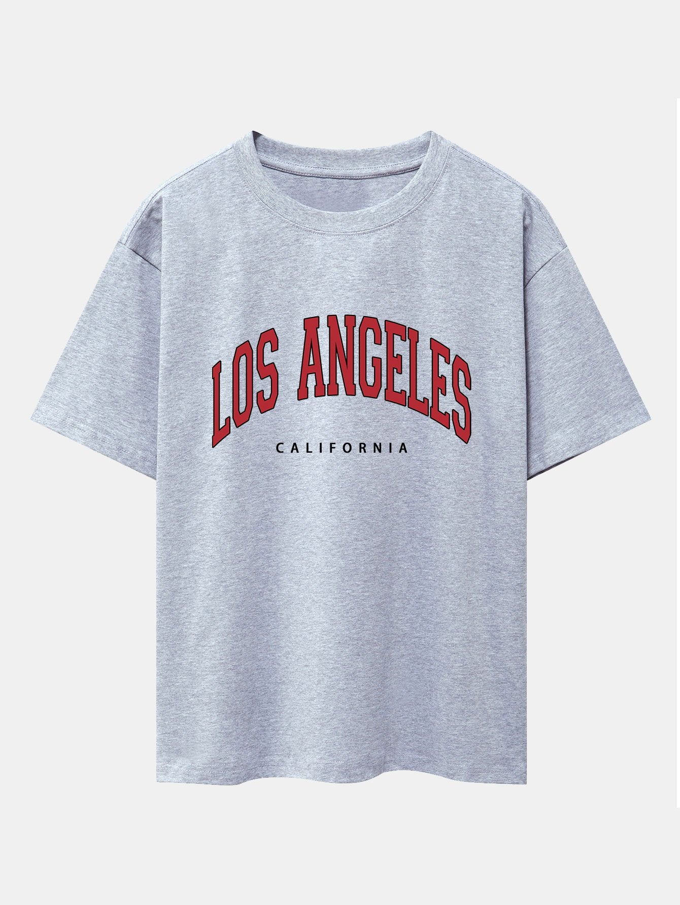 Los Angeles Print Drop Shoulder Oversize T-Shirt