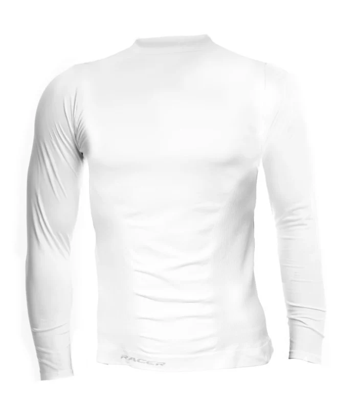 CAMISETA TERMICA RACER ONE TOP BLANCO