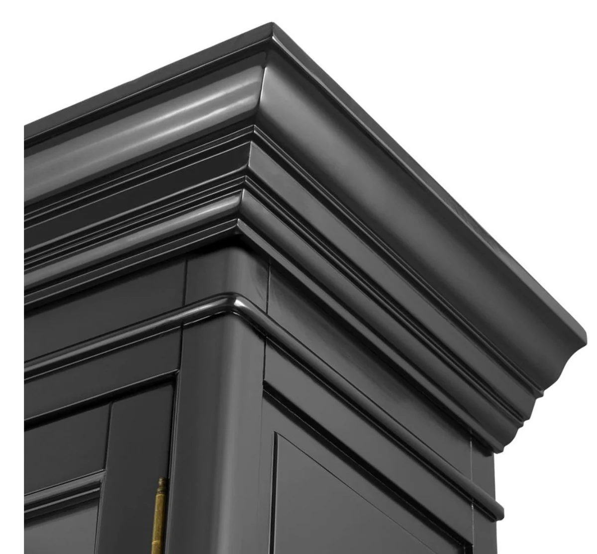 Casa Padrino Gabinete de Sala de Lujo Negro 141 x 48 x H. 233 cm - Edición Limitada