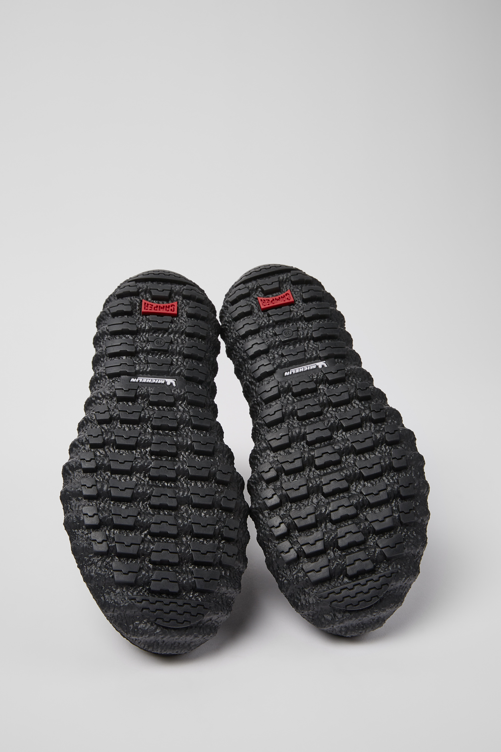 Ground PrimaLoft MICHELIN - Black textile and leather ankle boots for women