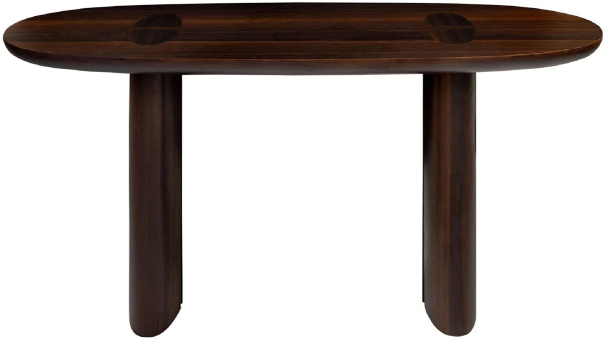 Casa Padrino consola de chapa de eucalipto de lujo marr¨®n oscuro 180 x 45 x A. 75 cm - Consola de madera maciza - Muebles de sala - Calidad de Lujo