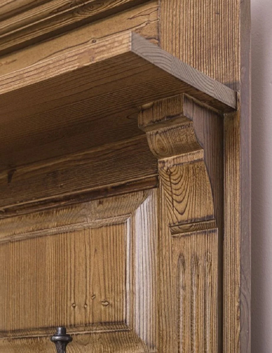 Casa Padrino guardarropa de estilo campestre marrón 180 x 41 x A. 210 cm - Guardarropa de madera maciza - Mueble de armario de estilo campestre