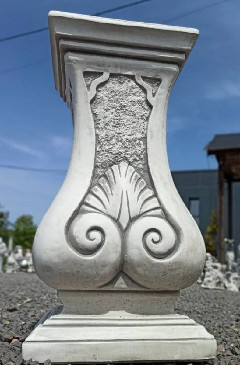 Casa Padrino columna decorativa de jard¨ªn barroco gris A. 63 cm - Decoraci¨®n de jard¨ªn de estilo barroco