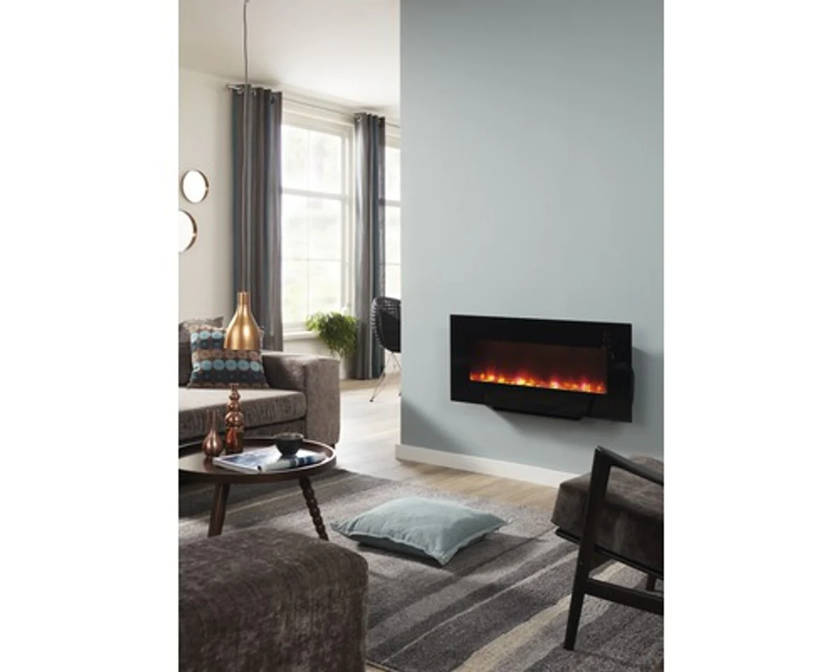 Casa Padrino luxury LED wall wall black 98 x 45 cm - chimenea el¨¦ctrica de pared