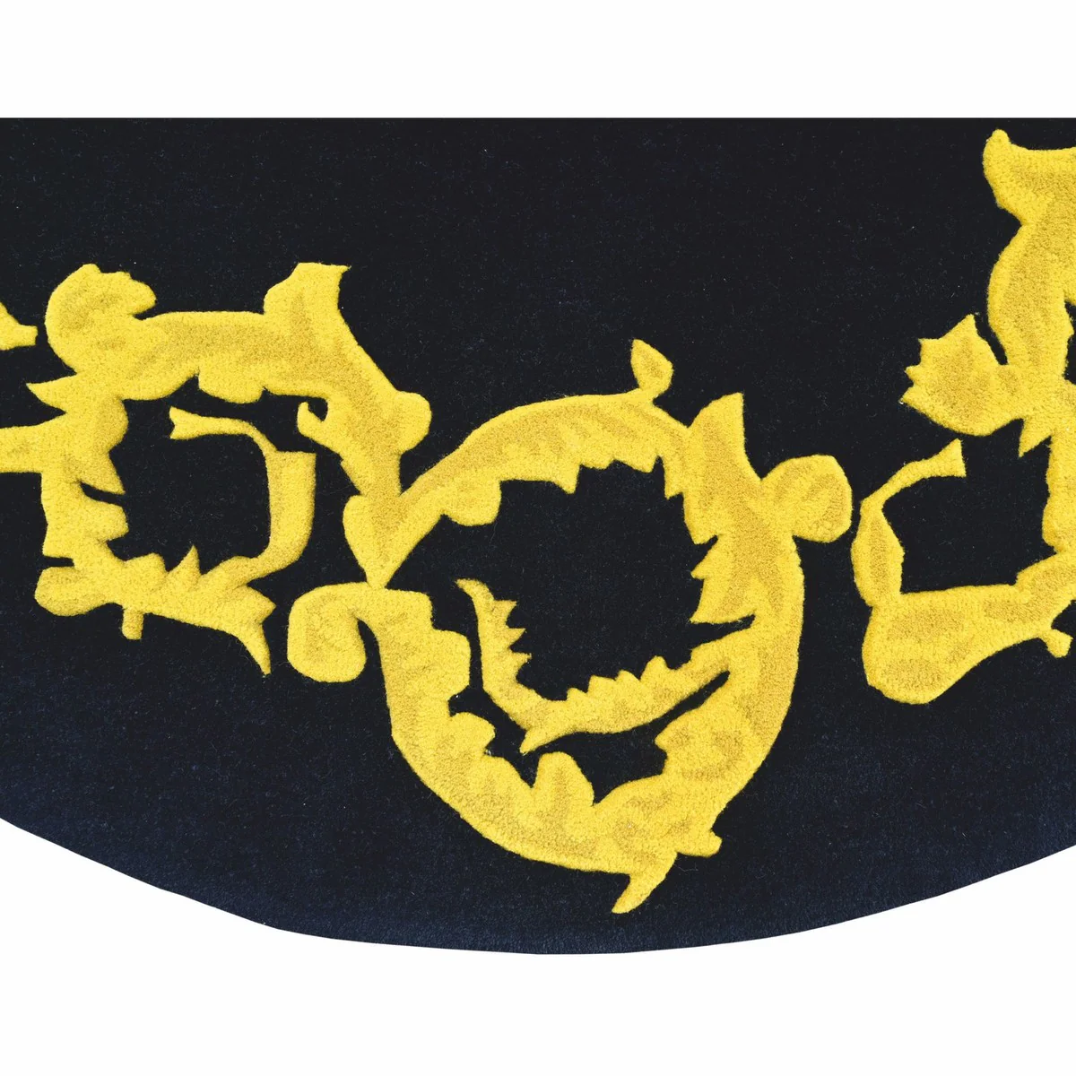 Casa Padrino Alfombra de Lujo Negro / Oro - Varios Tamaños - Interiores de Lujo