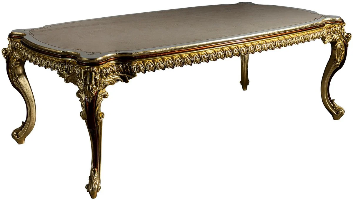 Casa Padrino mesa de comedor barroco de lujo 230 x 105 x A. 80 cm - Mesa de comedor de madera maciza magn¨ªfica - Muebles de comedor de estilo barroco