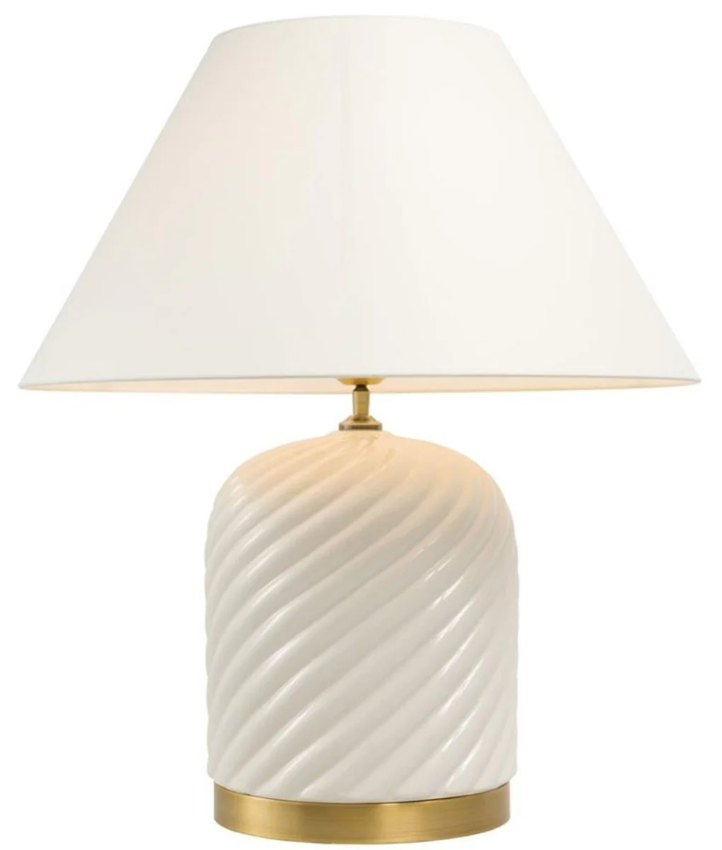 L¨¢mpara de mesa Casa Padrino blanco 26 x H. 66 cm - l¨¢mpara de mesa de lujo